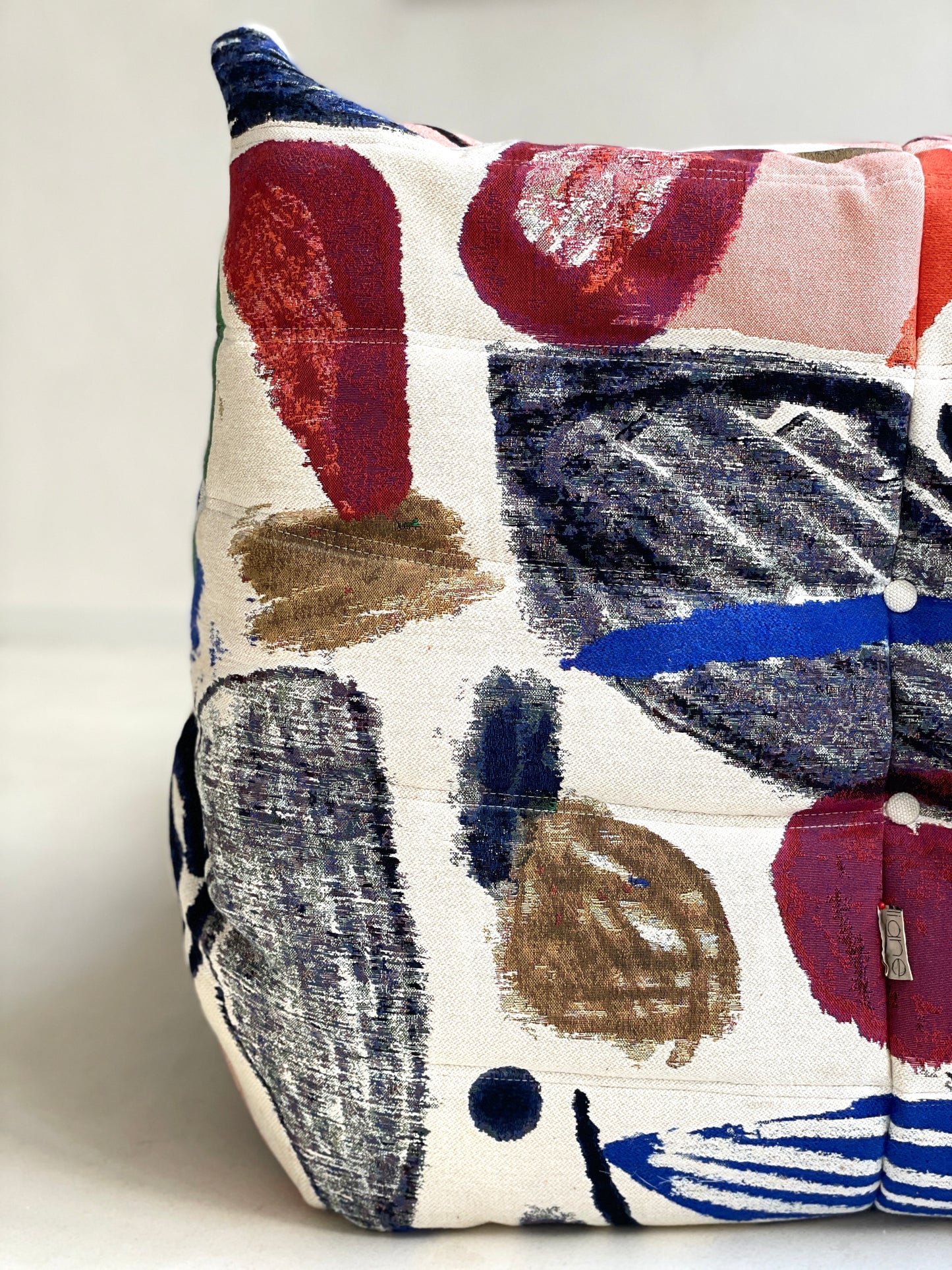 🔴 Togo loveseat "La Toile du Peintre" by Michel Ducaroy for Ligne Roset , 1970s