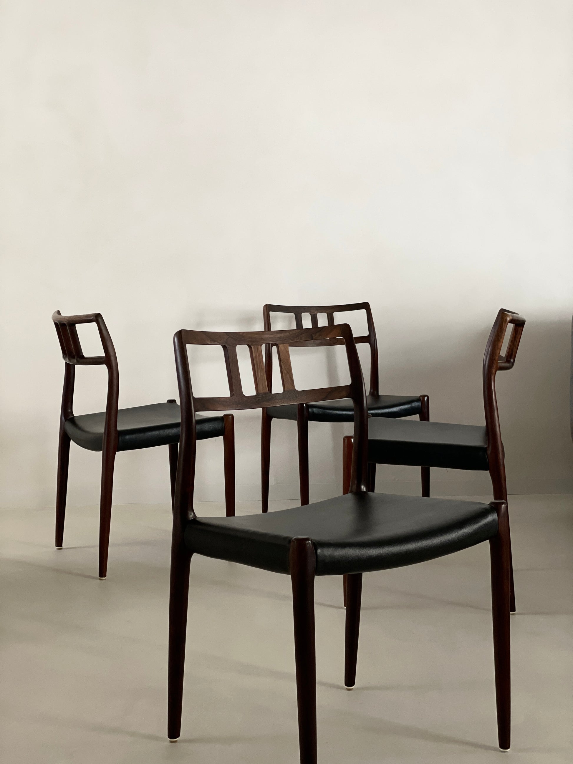 Dining chairs model 79 by Møller, 1960s